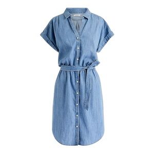 J. Crew Factory Light Blue Denim Shirt Dress